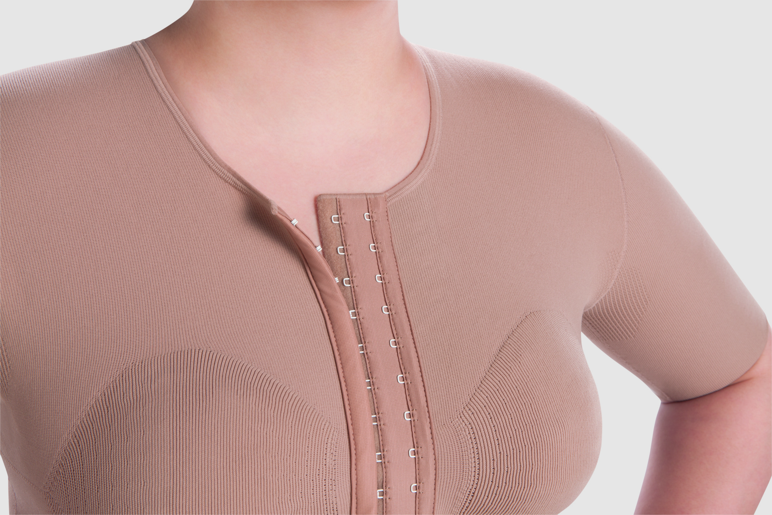 Juzo flachgestrickte Thoraxbandagen 2 Juzo Expert Kompressionsärmel in Mandel mit Hakenverschluss