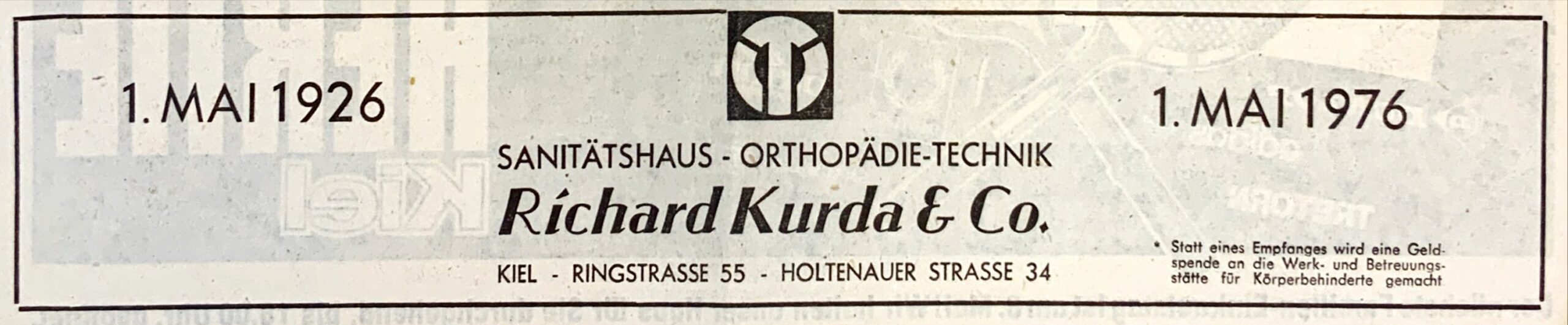 Medien und Presse 7 1976 MedienPresse Anzeige50Jahre KielerNachrichten scaled