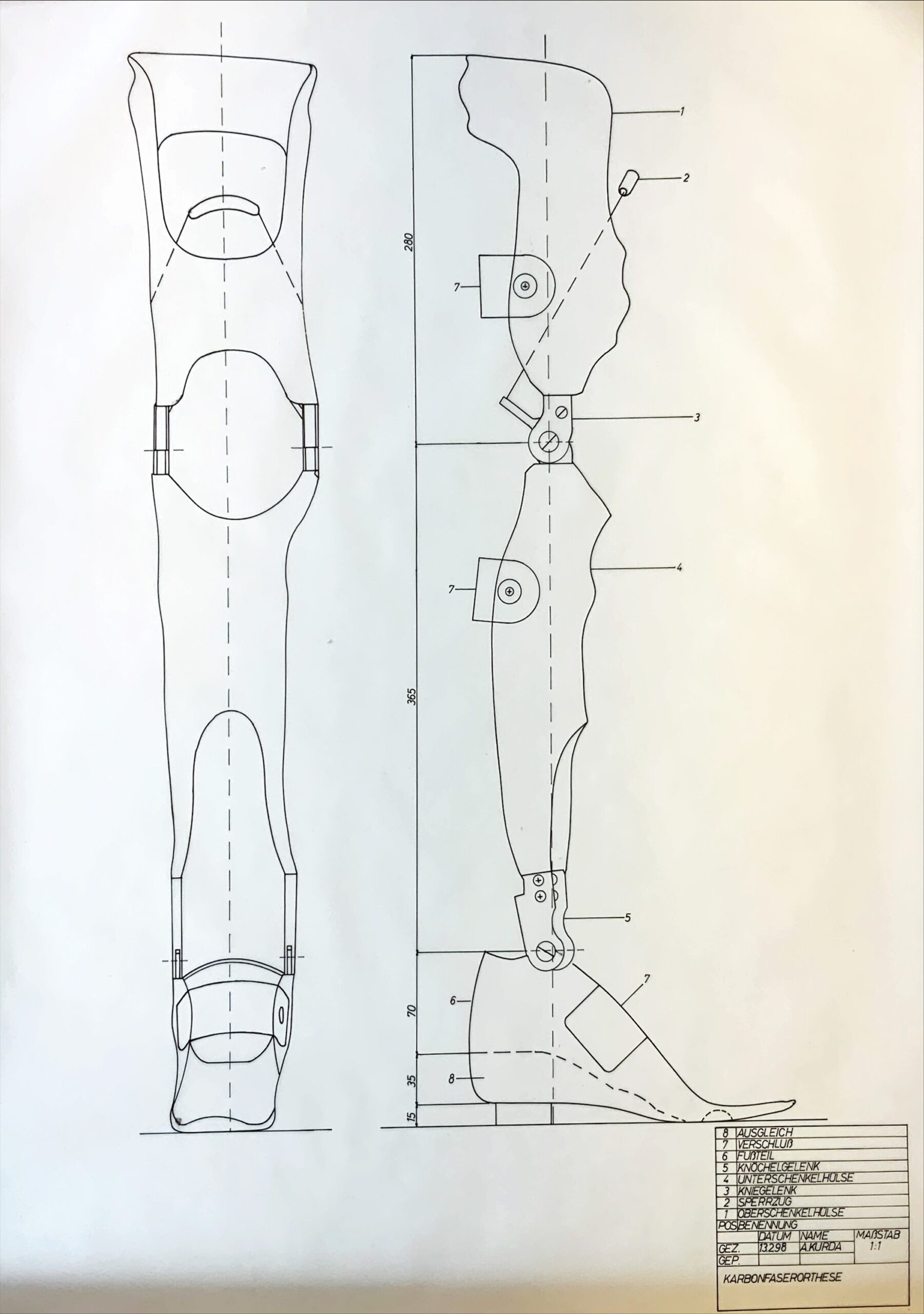 1998 TechnischeZeichnungen Karbonfaserorthese AndreasKurda scaled