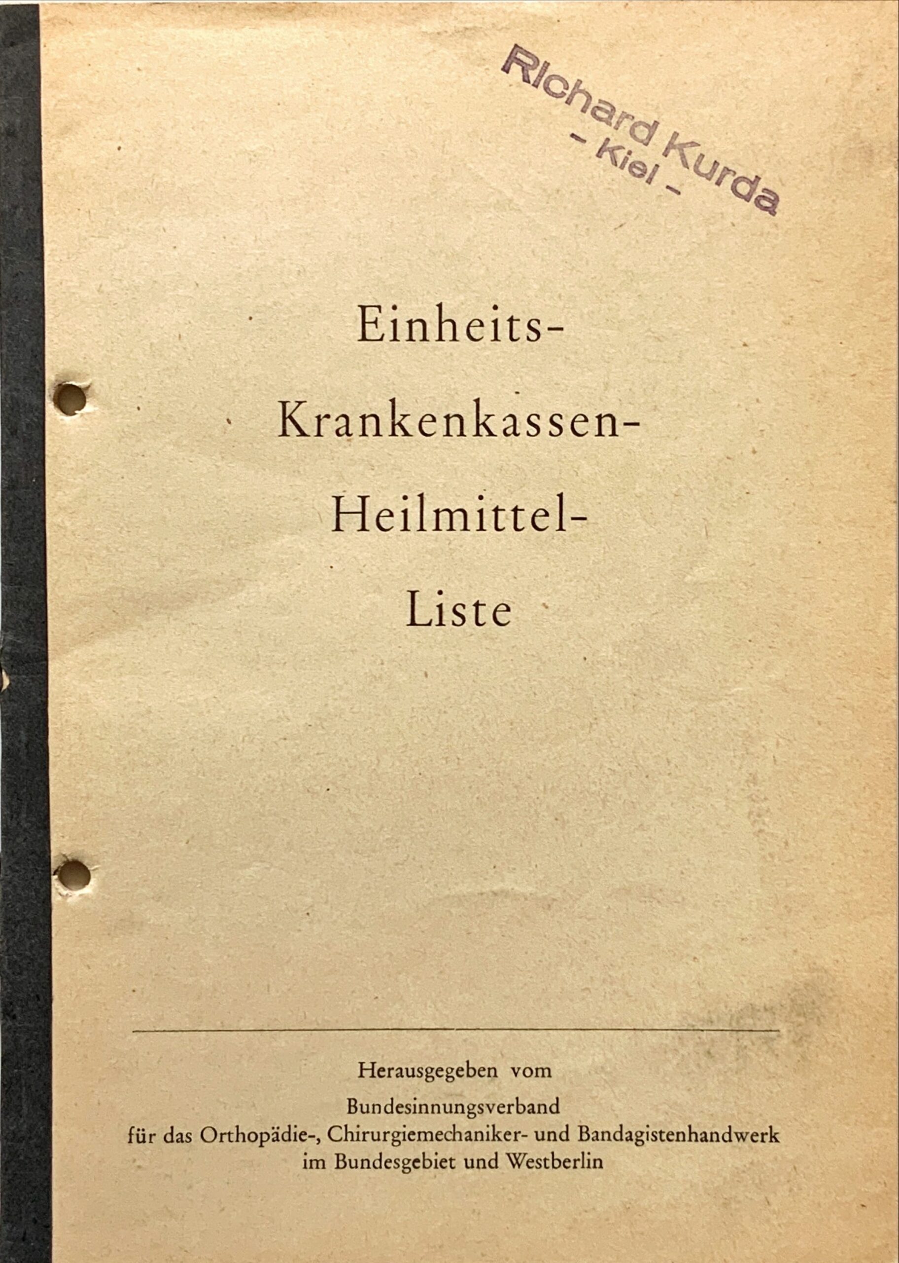 Fachbücher 122 unbekannt11 Fachbuecher Einheits Krankenkassen Heilmittel Liste BundesinnungsverbandFuerDasOrthopaedie Chirurgiemechaniker UndBandagistenhandwerkImBundesgebietUndWestberlin Cover scaled